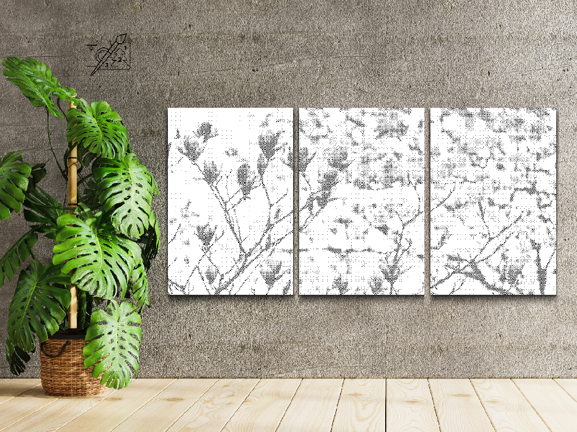 Blühende Magnolie (3er Set) - Dottingo