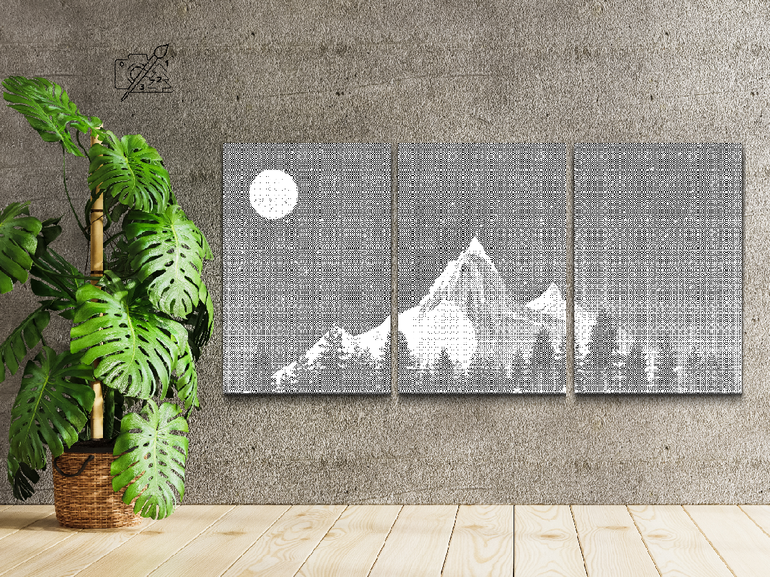 Berge bei Nacht (3er-Set) - Dottingo