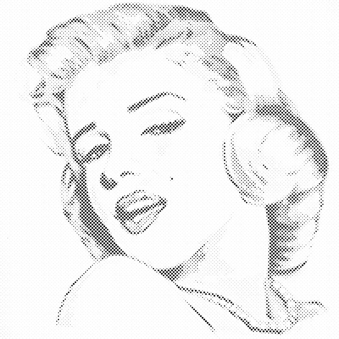 Marilyn Monroe Porträt - Dottingo