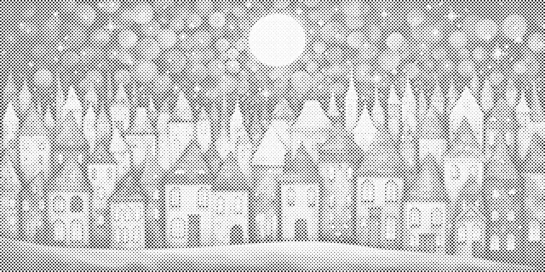 Kleine Häuser bei Nacht - Dottingo
