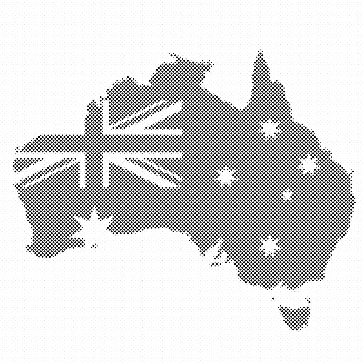 Landkarte von Australien - Dottingo