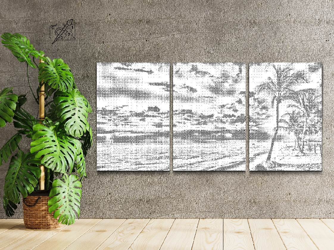 Tropischer Strand am Meer (3er-Set) - Dottingo
