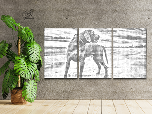 Hund am Strand (3er-Set) - Dottingo