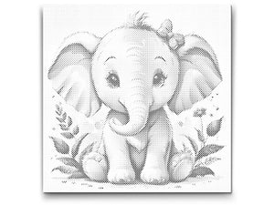 Netter Elefant mit roten Wangen - Dottingo