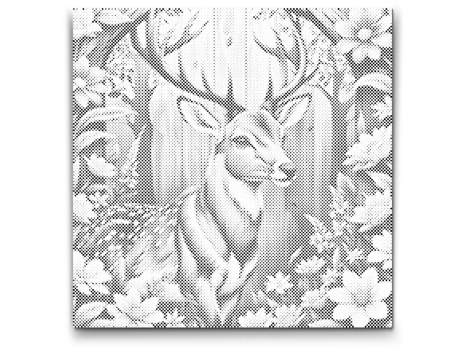 Hirsch mit zarten Blüten - Dottingo