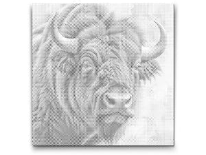 Bison in gedeckten Grüntönen - Dottingo