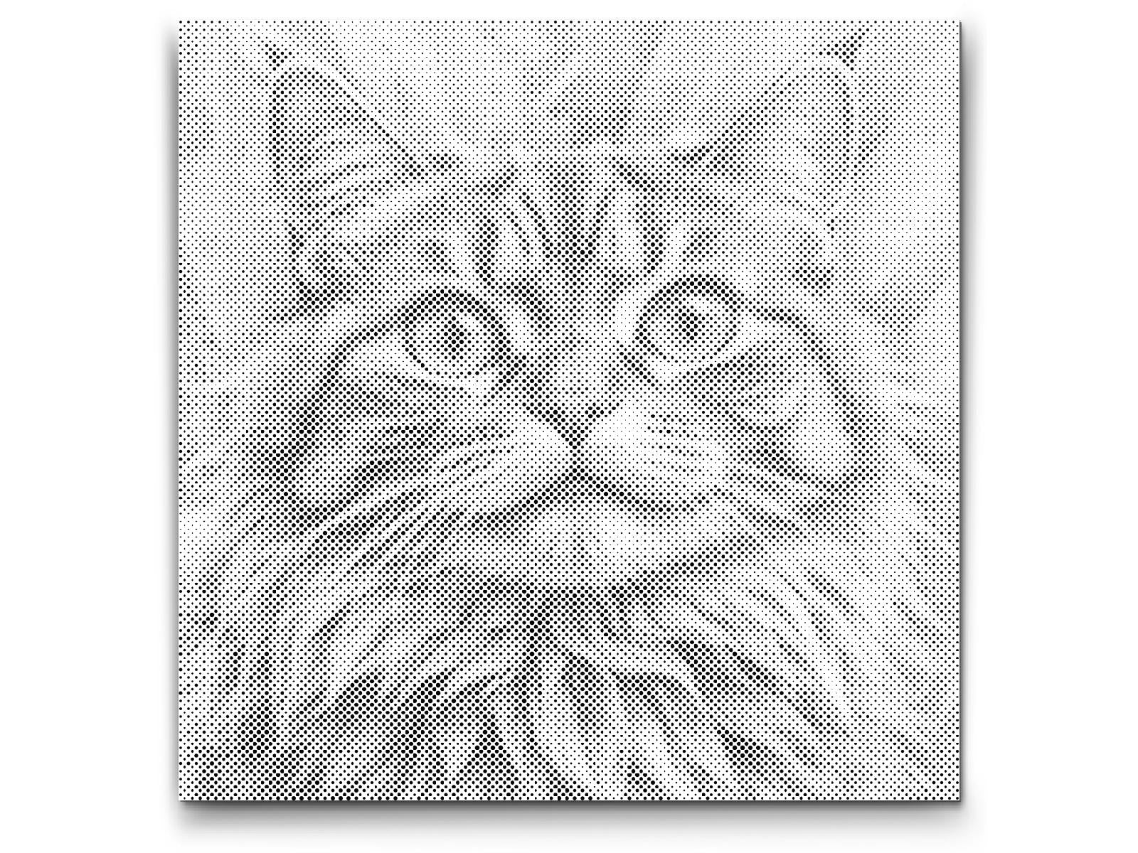 Katze in Türkis- und Orangetönen - Dottingo