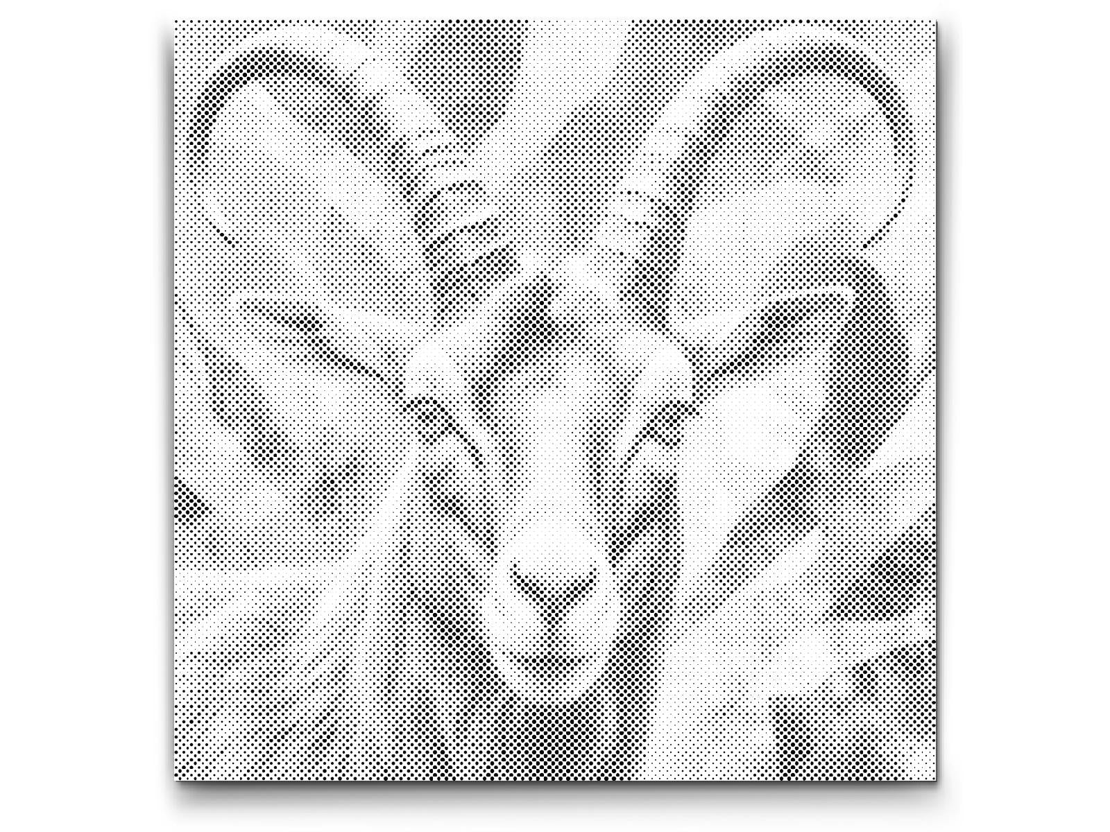 Steinbock in gedeckten Grüntönen - Dottingo