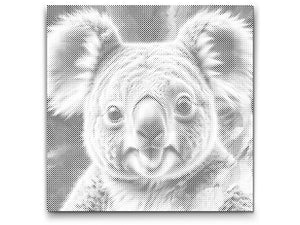 Koala in Türkis- und Orangetönen - Dottingo