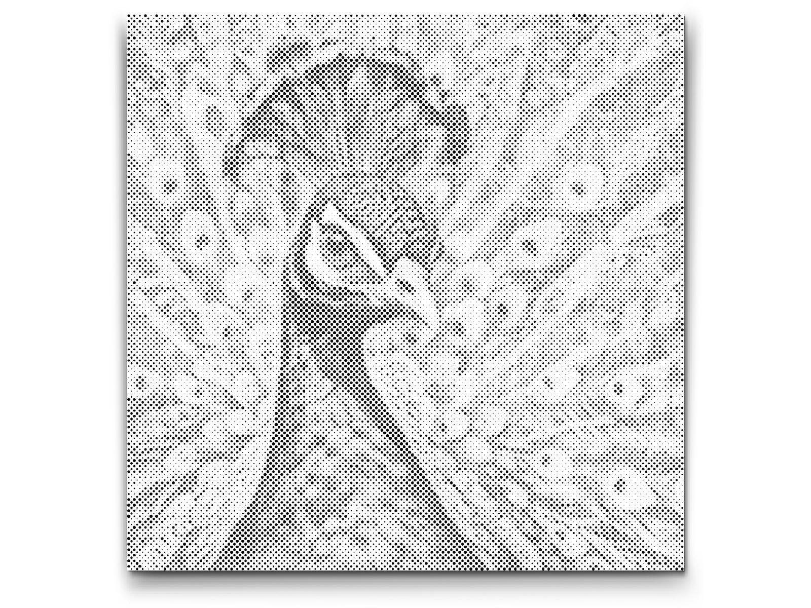 Pfau in Türkis- und Orangetönen - Dottingo