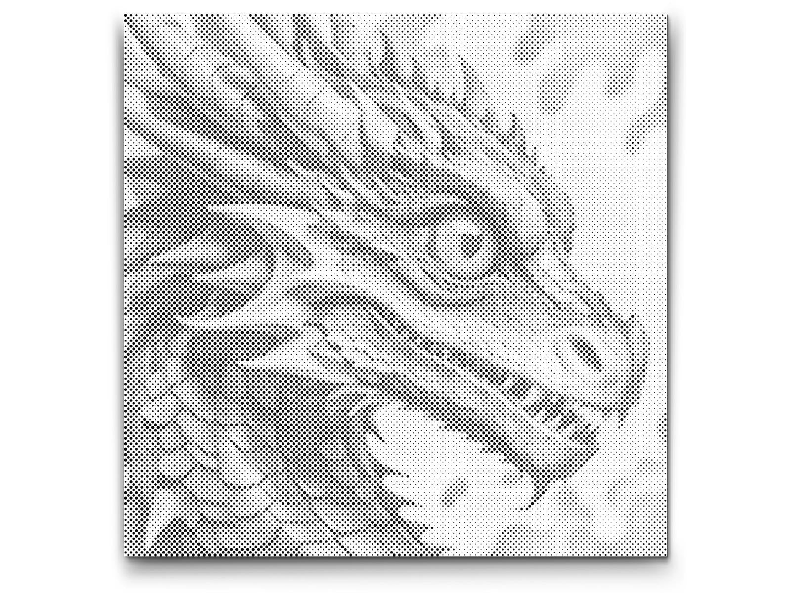 Drache in Rot- und Blautönen - Dottingo
