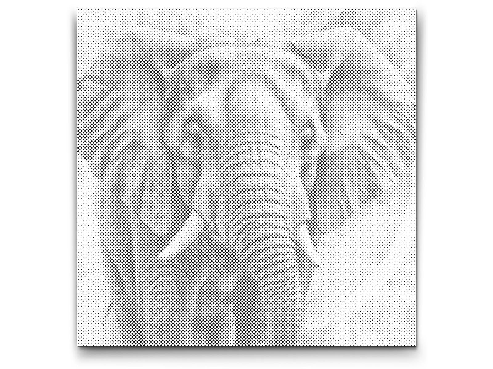 Elefant in Türkis- und Orangetönen - Dottingo