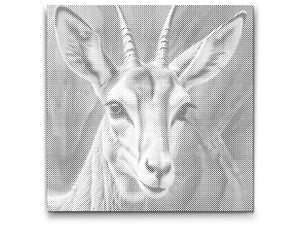 Gazelle in Türkis- und Orangetönen - Dottingo