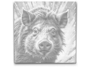 Wildschwein in gedeckten Grüntönen - Dottingo