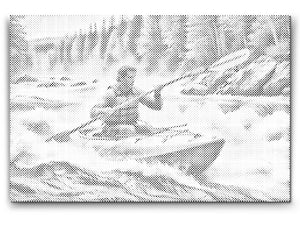 Kajak auf einem wilden Fluss - Dottingo