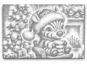 Weihnachtszebra und eine Tasse Kaffee - Dottingo