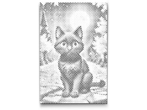 Schwarze Katze im Herbst - Dottingo