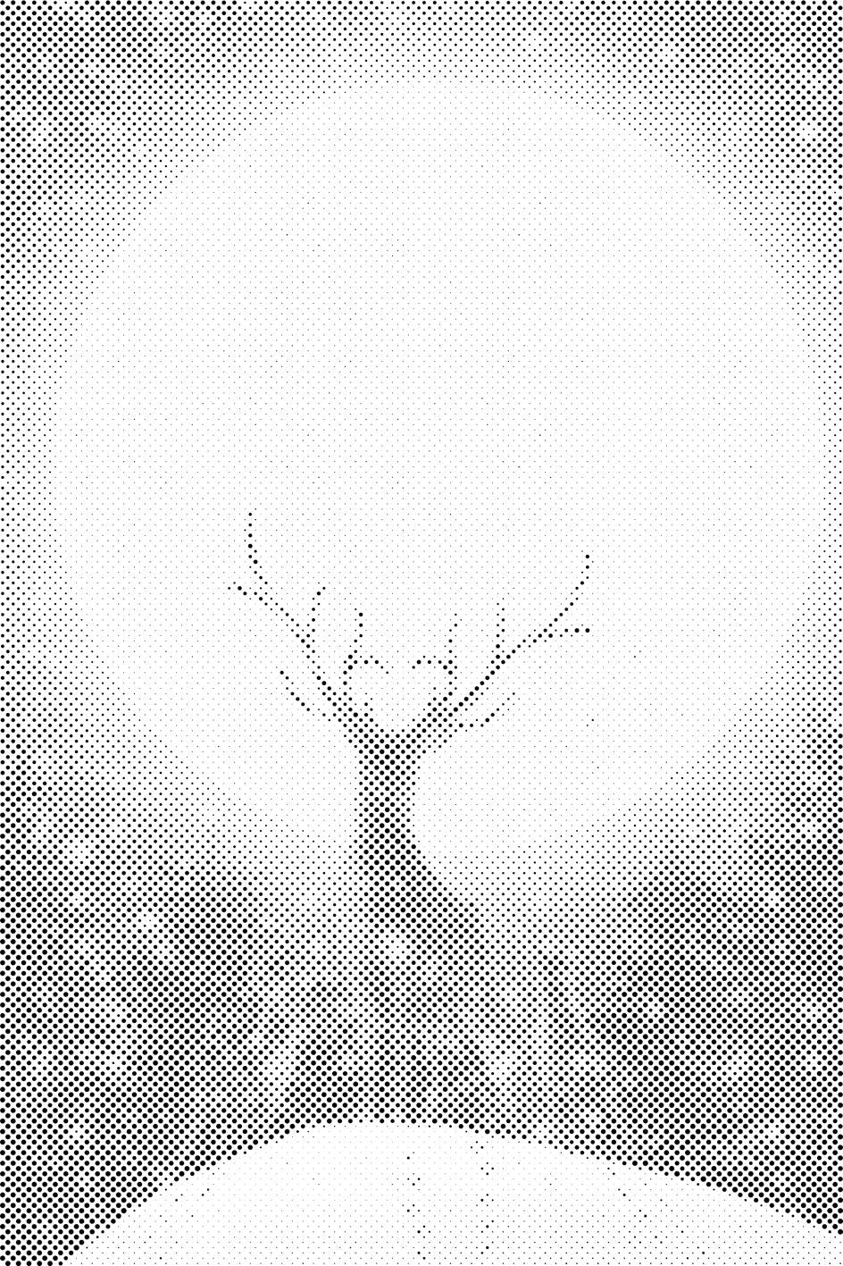 Hirsche unter dem Vollmond - Dottingo