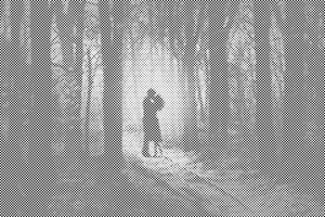 Verliebtes Paar im Wald - Dottingo