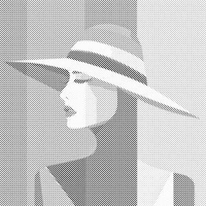 Dame mit Hut - Dottingo