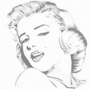 Marilyn Monroe Porträt - Dottingo