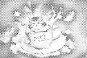 Kätzchen in einer Tasse Milch - Dottingo