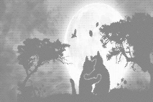 Katzen bei Vollmond 2 - Dottingo