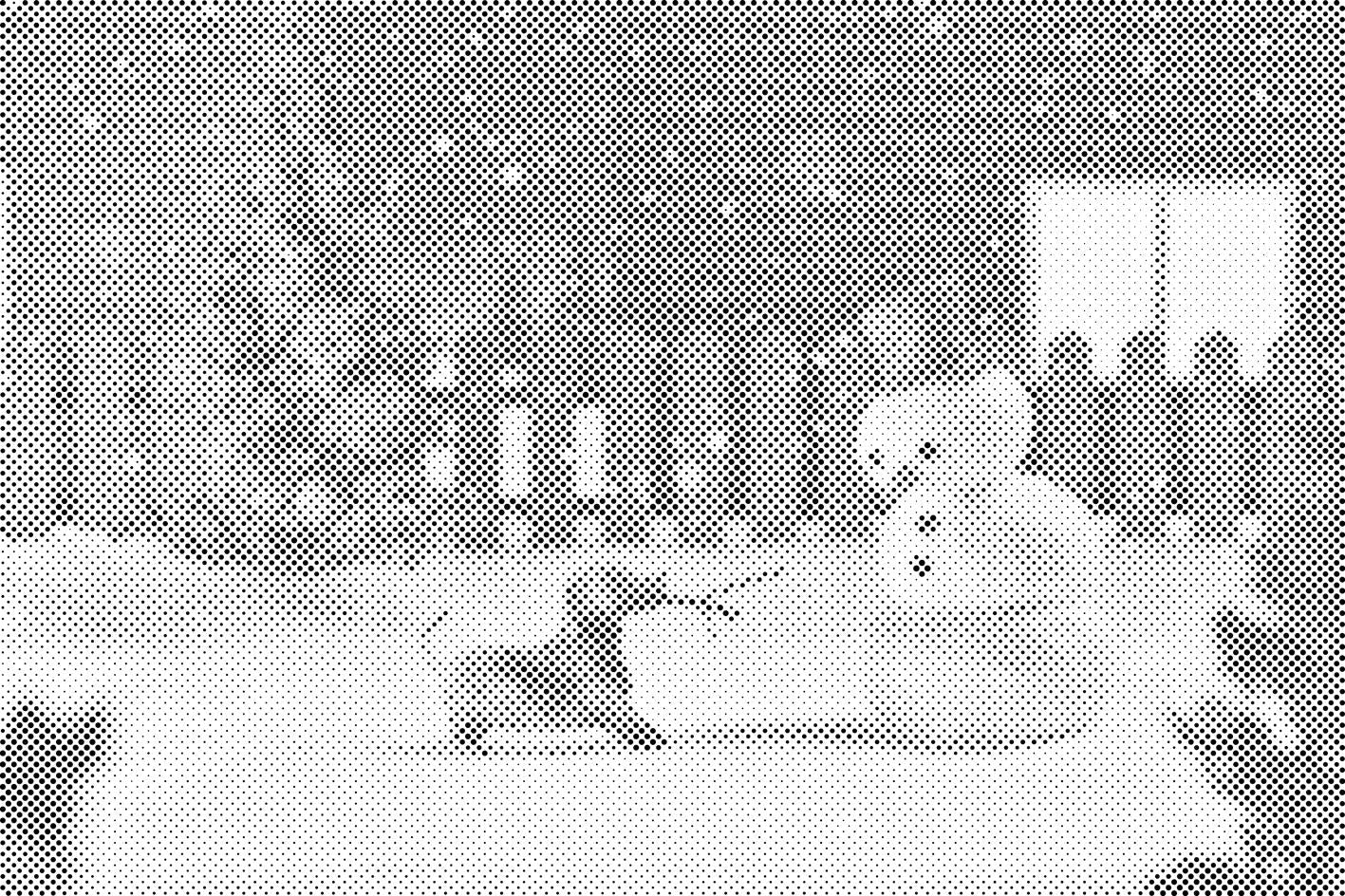 Schneemann und Hund - Dottingo