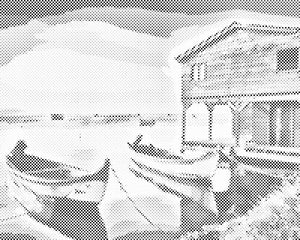 Boote und Holzhütte - Dottingo