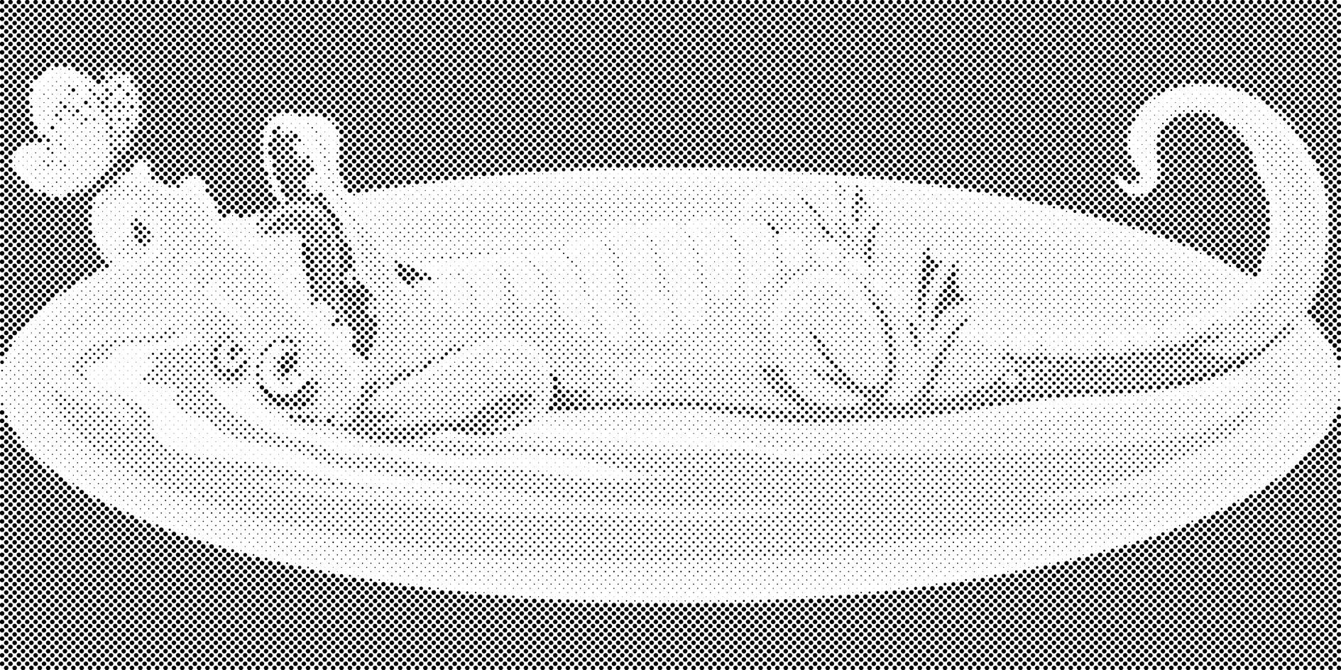 Krokodil mit einem Schmetterling - Dottingo