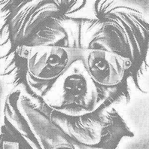 Hund mit stylischer Brille 1 - Dottingo
