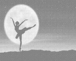 Ballerina bei Vollmond - Dottingo
