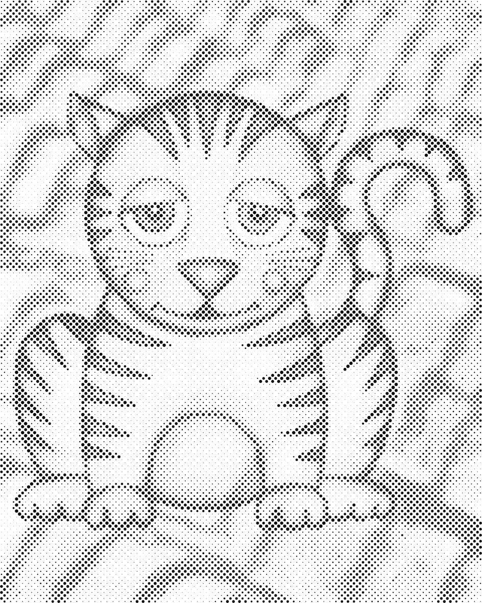 Katze mit lila Wangen - Dottingo