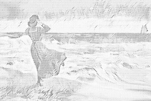 Dame am Strand - Dottingo