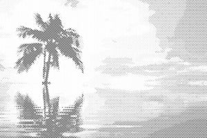 Palme im Meer - Dottingo