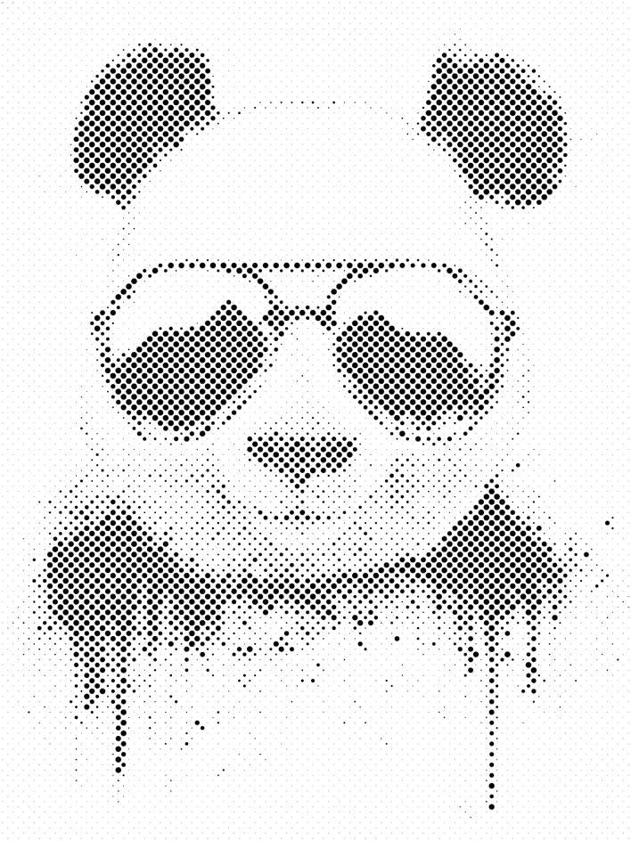 Panda mit Sonnenbrille - Dottingo